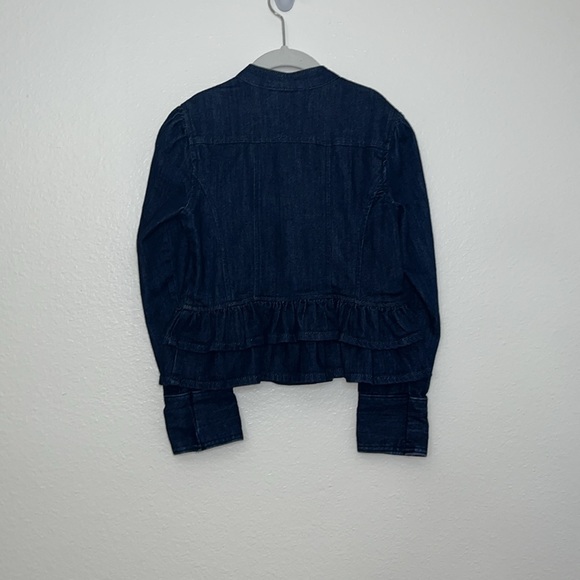 Gap Kids Girls Denim peplum jacket Sz Medium Military style - Picture 9 of 9